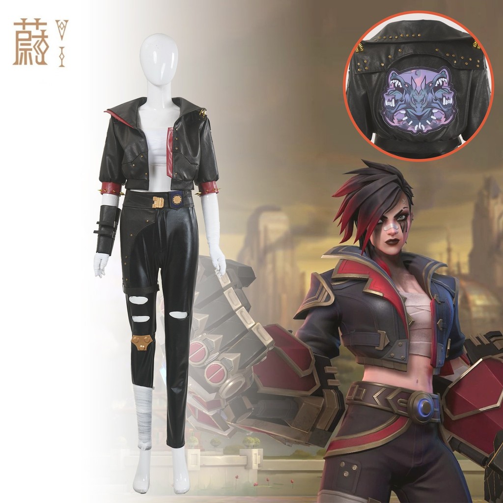 League of Legends: Arcane 2 Cosplay Costume - Piltover Enforcers Vi Game Character Performance Outfi