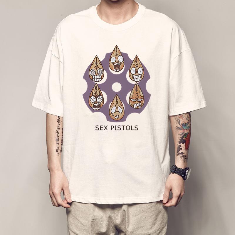 [มีสินค้า] เสื้อยืดโมดอล Jojo's Bizarre Adventure Josuke Higashikata, เสื้อแขนสั้น Mista, เสื้อยืด J