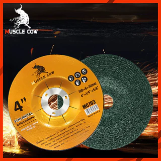 MUSCLE COW ใบเจียรหนา 4 นิ้ว 6 มิล 25PCS 100×6×16mm ทนทานตัดเหล็กได้ดี ใช้กับเครื่องเจียร 4 นิ้ว