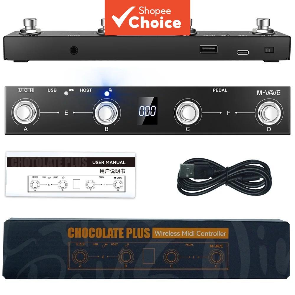 M-VAVE Chocolate PlusWireless MIDI Controller Pro4 สวิตช์เท้าและอินเทอร์เฟซโฮสต์Stage Essential ⚡จูนเนอร์อูคูเลเล่กีตาร์อานไวโอลินโบว์