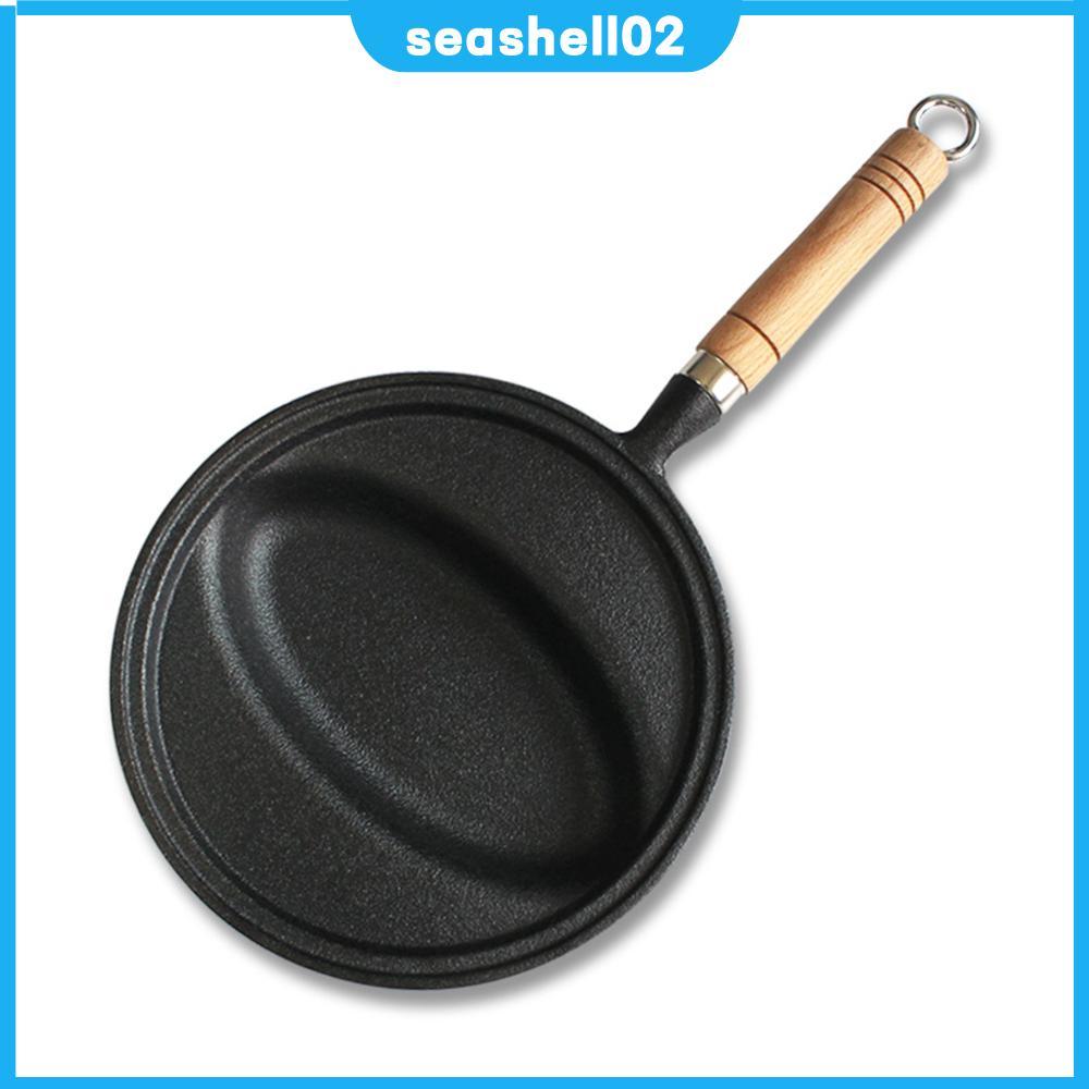 ⚡24ชม.⚡ Omurice ทําอาหารหม้อด้ามไม้แพนเค้ก Skillet กระทะ Non-Stick ไข่เจียวไข่หม้อ Anti-Scald สําหรั