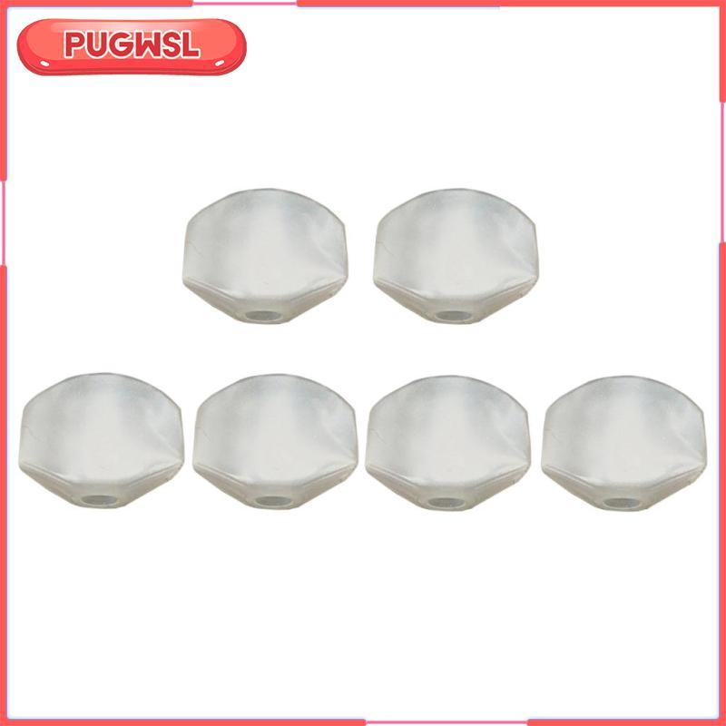 [pugwsl] 6 ชิ้นหัวเครื่องสีขาวลูกบิด DIY สําหรับอุปกรณ์เสริมกีต้าร์โปร่ง/ไฟฟ้า