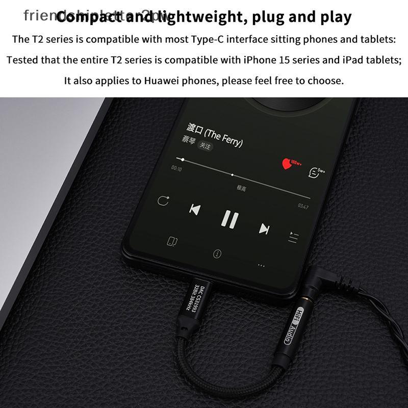 (แฟน) ประเภท C ถึง 3.5 มม.HiFi DAC เครื่องขยายเสียงหูฟัง CX3193 ชิป USB C ถอดรหัสเสียง AMP อะแดปเตอร