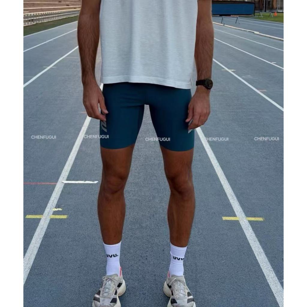 UVU-VALENCIA 25 คู่พิมพ์ Lake Blue Half-Stretch 2.0 กางเกงกีฬาผอม