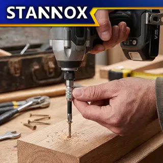 ดอกไขควงลม STANNOX รุ่น Anti-Slip ขนาด 50mm 65mm 90mm แกนหกเหลี่ยม ดอกไขควงหัวแม่เหล็ก 1 แพ็ค 2 ดอก