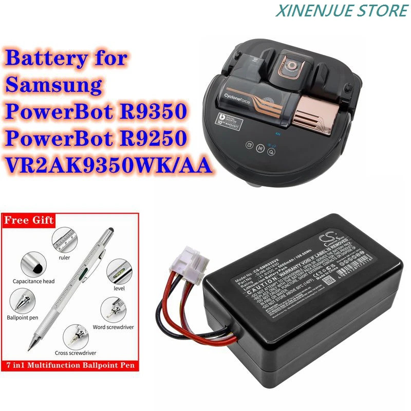 เครื่องดูดฝุ่นหุ่นยนต์แบตเตอรี่ 21.6V/5000mAh DJ96-00193D สําหรับ Samsung PowerBot R9350,R9250,VR2AK