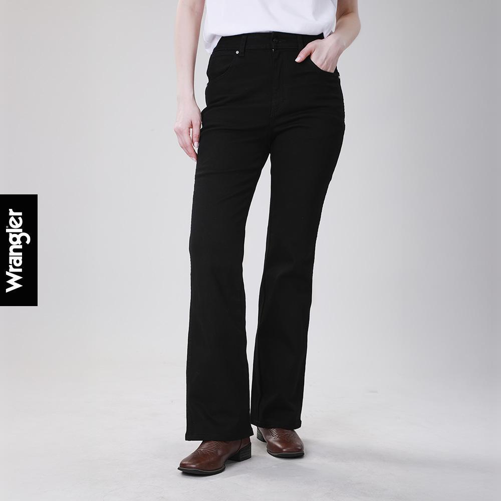 WRANGLER กางเกงยีนส์ผู้หญิง เอวสูง ทรงขาม้า รุ่น WR S126WBOTF05 สีดำ