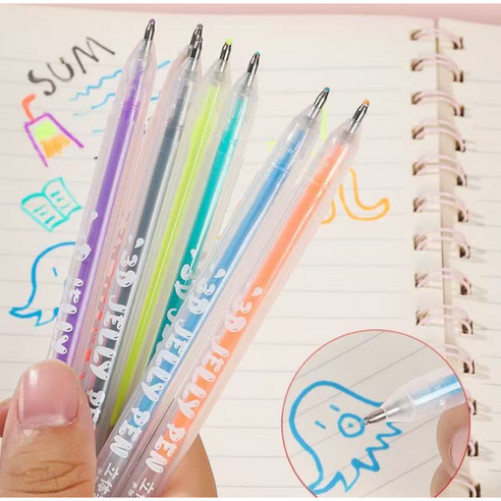 LifeCore 3D Jelly Pen Deco Pen 3D Pen Journal Decorating Pen Diary Decorating Color Pen