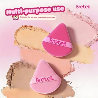 Breteil พัฟแป้งรูปสามเหลี่ยม - นุ่มสบาย เหมาะสำหรับแป้งฝุ่นและแป้งอัดแข็ง BR-P52