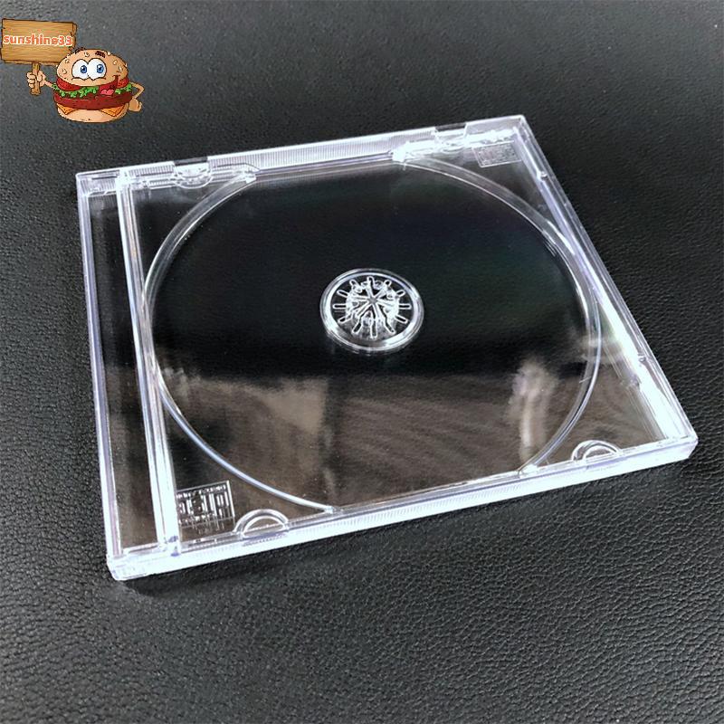 Sun พลาสติกใส Single Piece Disc Case CD Case Thiened CD DVD Disc Box Storage Organizer Box Album Box