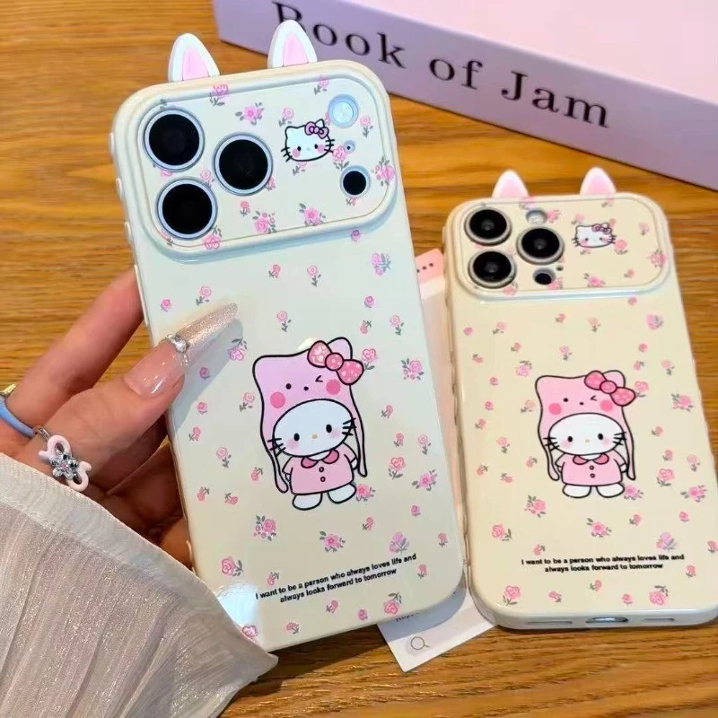 สําหรับ IPhone 17 16 15 14 plus 13 12 11 Pro Max 7 8 plus น่ารัก 3D หูแมว Kitty ใหม่ 17 windows เคสโทรศัพท์ปกอ่อน thumbnail 5