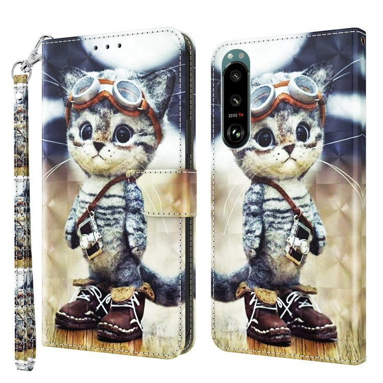 สําหรับเคสโทรศัพท์หนังทาสี 3D Sony Xperia 5 III