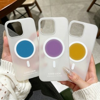 ผิวสัมผัสแบบฝ้า แม่เหล็ก เคสไอโฟน For iPhone 17 16 13 11 15 14 12 Pro Max Case เคสนิ่มกันรอยนิ้วมือ-ความเรียบง่าย