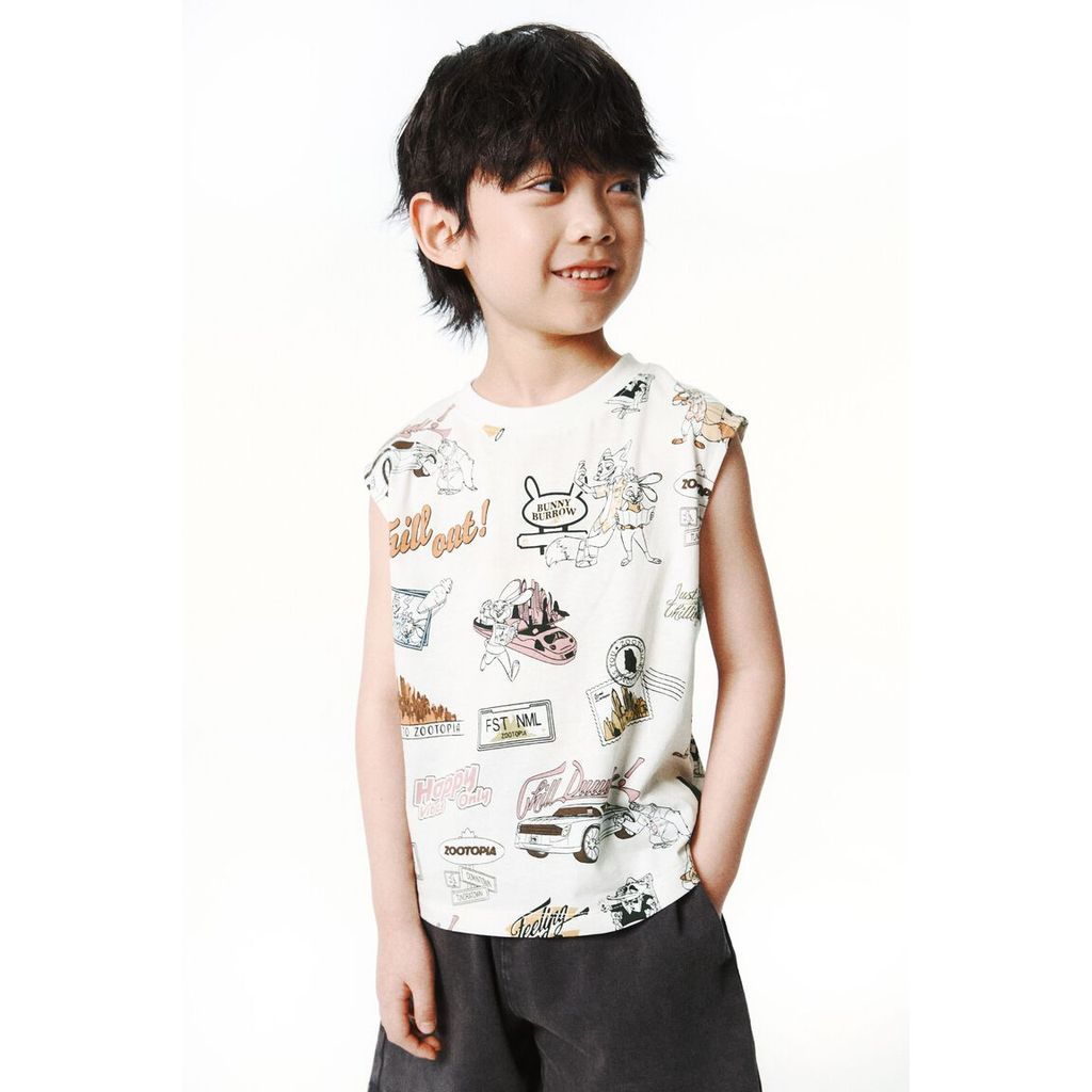 H&M(เอชแอนด์เอ็ม) เสื้อกล้ามผ้าฝ้ายพิมพ์ลาย เด็กชาย 1339562_1