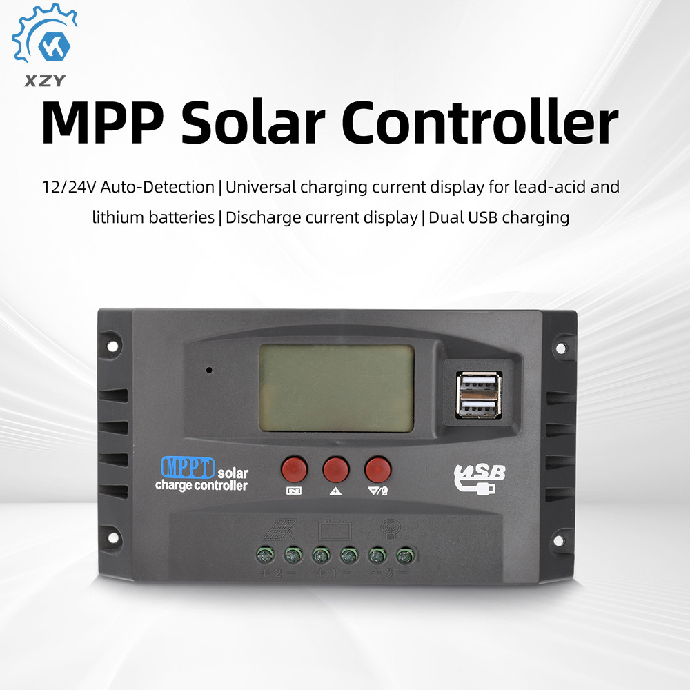 12 V/24 V 30A 60A 100A MPPT Solar Controller LCD Solar Charge Controller รองรับตะกั่วกรด/ลิเธียม/LFP