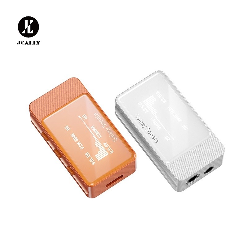 JCALLY Galaxy Sonata Dual CS43198 DAC AMP เสียง Dongle หน้าจอ LCD เครื่องขยายเสียงหูฟัง Type-C ถึง 3.5 มม.+ 4.4 มม.ไมค์