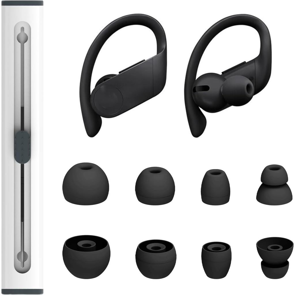 Hopopwer Replacement Eartips ชุดหูฟังซิลิโคนสําหรับ Powerbeats Pro Beats หูฟังไร้สายหูฟัง, เข้ากันได
