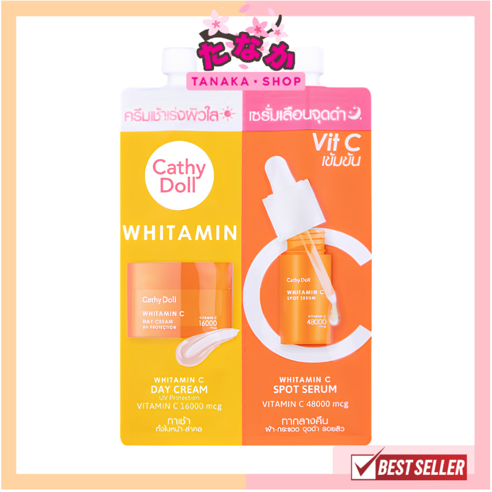 (1ซอง) Cathy Doll Whitamin C Day Cream & Whitamin C Spot Serum ชุดบำรุงผิว