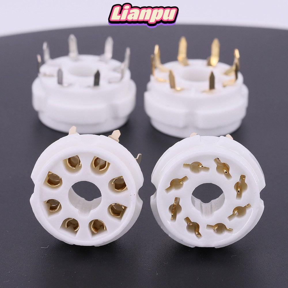LIANPTH 1 ชิ้นเซรามิคซ็อกเก็ต, DIY ฐานวาล์ว Octal,ดีบุก 8Pin K8A GZC8-Y GZC8-Y-2 PCB Mount สําหรับ E