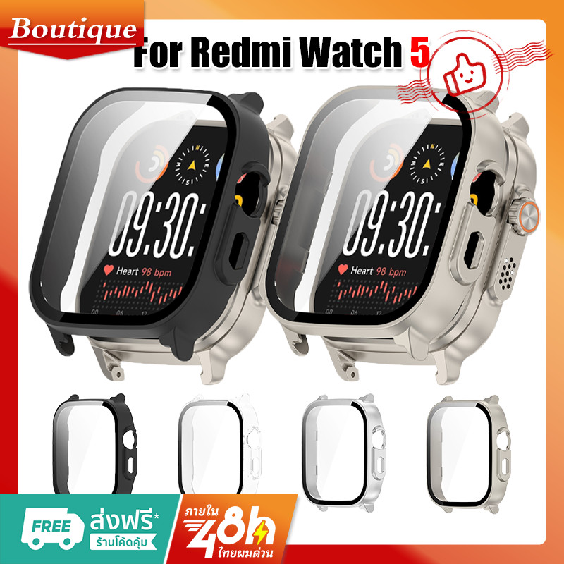 เคส Realme Watch 5 กรณีป้องกัน ฝาครอบพีซี กระจกนิรภัยแบบเต็มรูปแบบป้องกันกรณียากกันกระแทก เคสสําหรับนาฬิกาrealme watch5