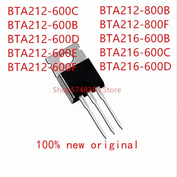 5PCS BTA212-600C BTA212-600B BTA212-600D BTA212-600E BTA212-600F BTA212-800B BTA212-800F BTA216-600B