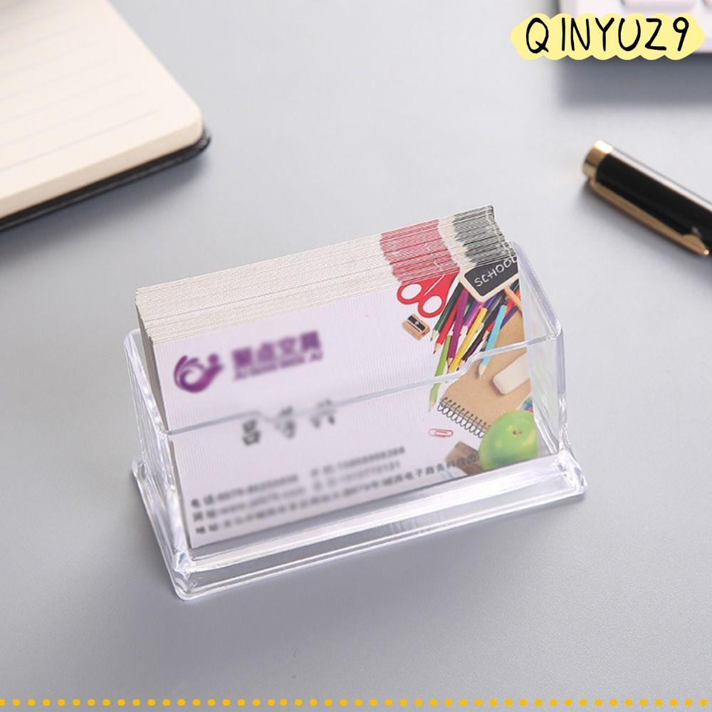 QINYUZ9QX Business Card, Creative Transparent Desktop Shelf Box, Acrylic Location Card Organizer Dis