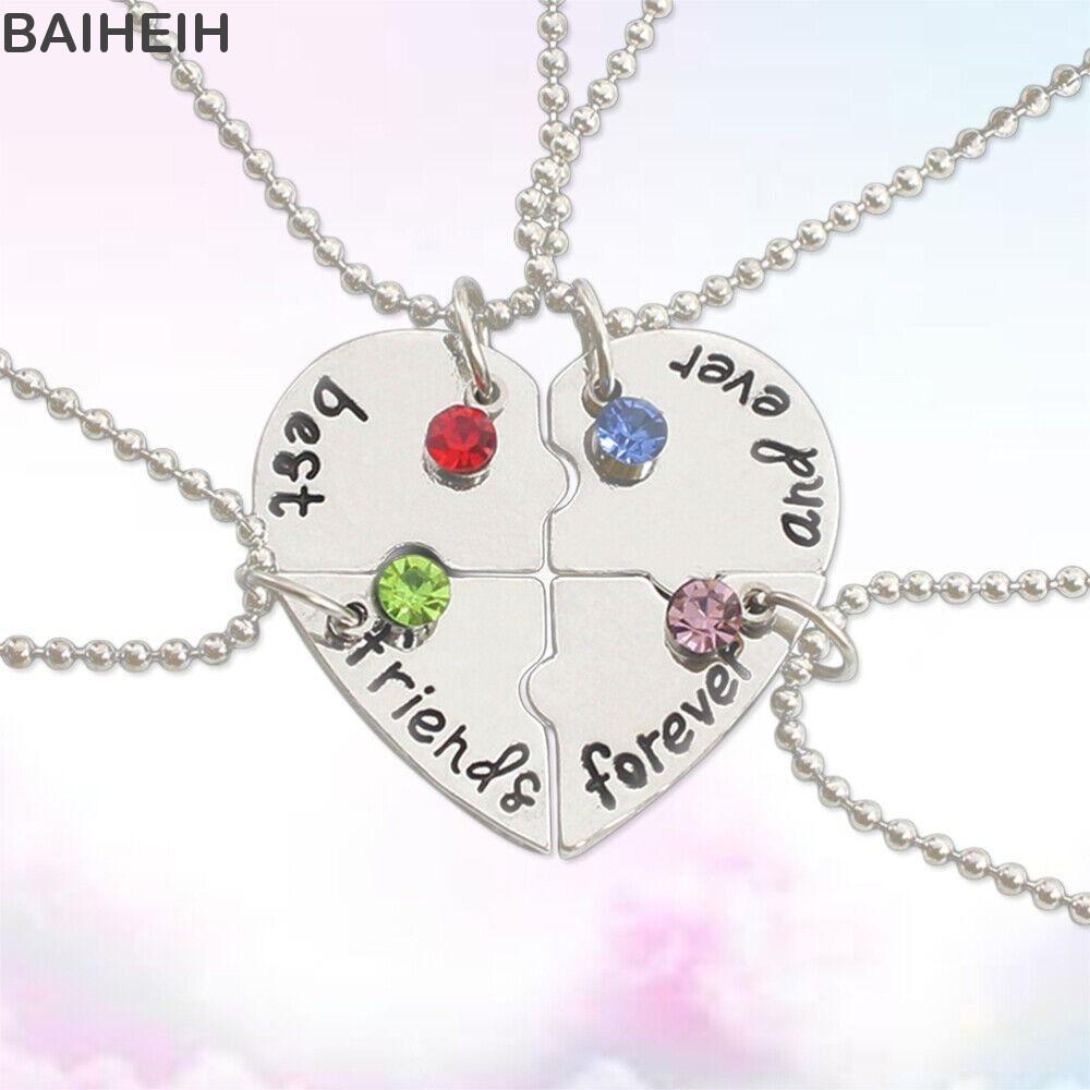 BAIHEIH 4 Bff แฟชั่นสร้อยคอรักสร้อยคอสตรีที่ดี