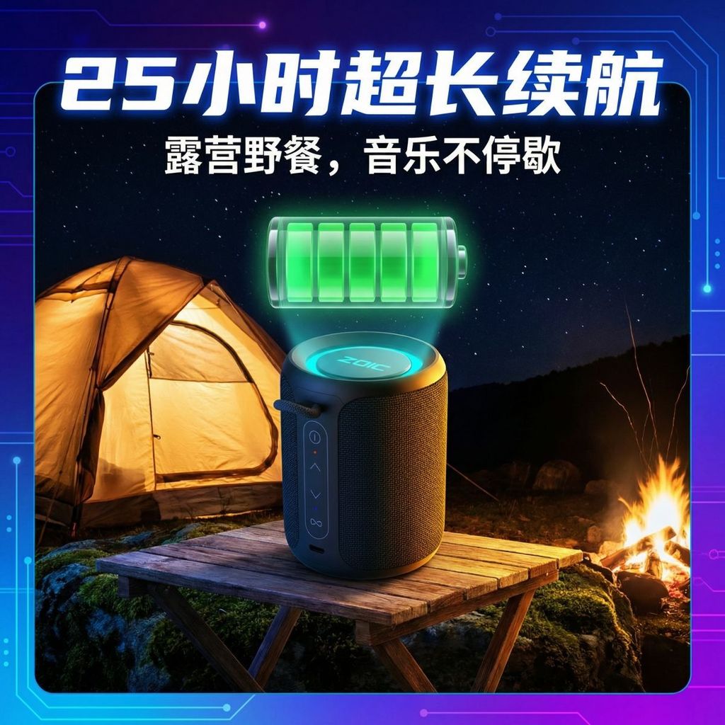 Portable Bluetooth Speaker IP67 Waterproof Loud Bass Long Battery Outdoor Shockproof