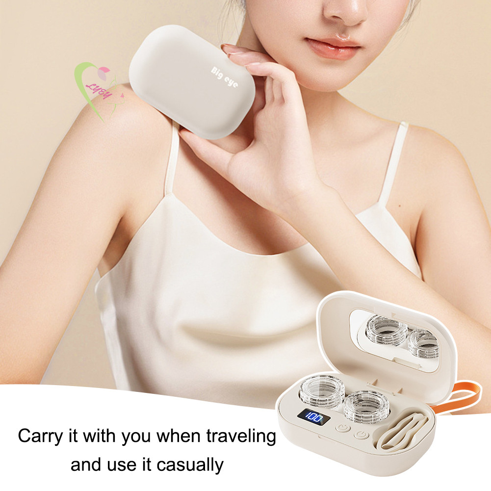 เครื่องทำความสะอาดคอนแทคเลนส์แบบอัลตราโซนิก พกพา ชาร์จด้วยUSB สำหรับคอนแทคเลนส์สีทุกวัน