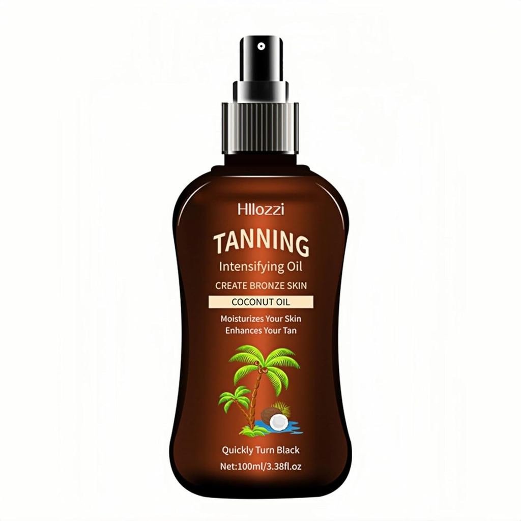 Organic Coconut Tanning Oil, Tanning Spray,Dark Tanning Oil,Tan,3.4 liquid oz travel bottle