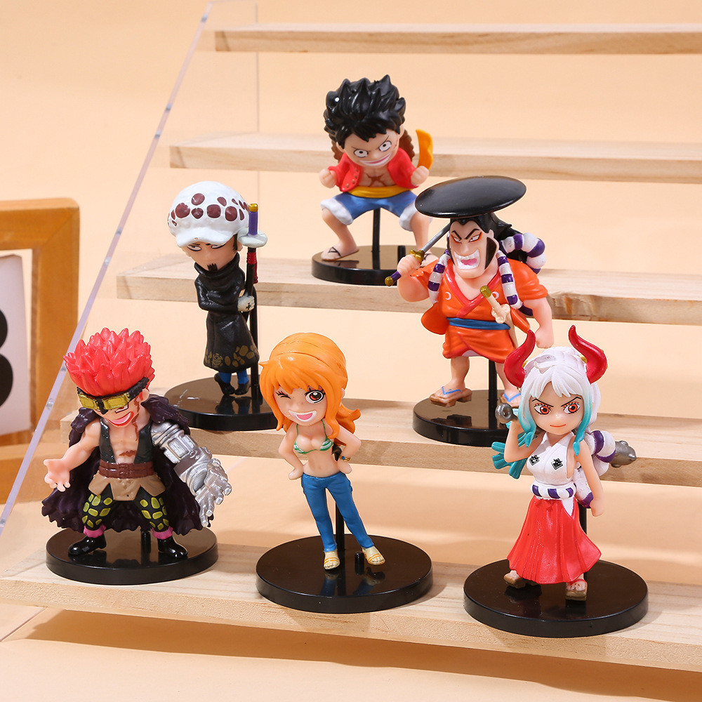6 รูปแบบรุ่น Q Pirate Play Figures Luffy Namiki Theatrical รุ่นอะนิเมะอุปกรณ์ต่อพ่วงตกแต่ง