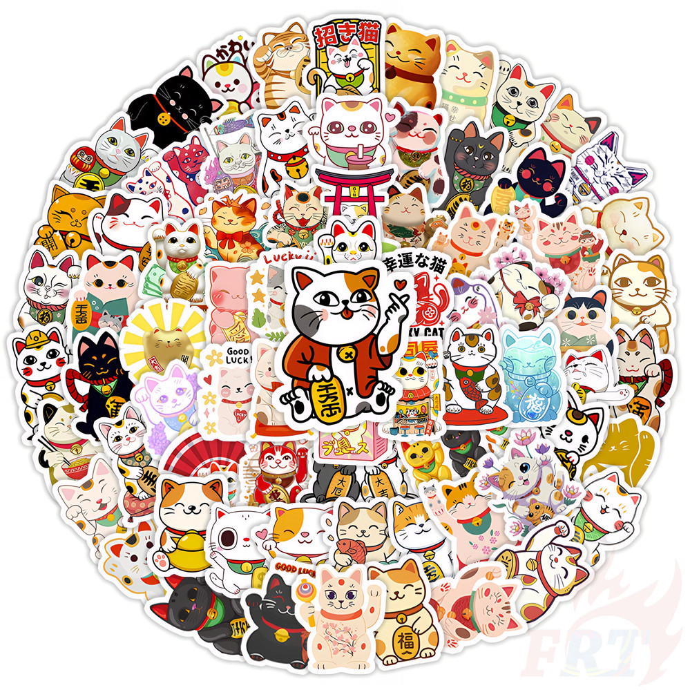 135ชิ้น/เซ็ต Lucky Cat - Maneki Neko Mini Diary Manual สติ๊กเกอร์ DIY แฟชั่นสมุดภาพอัลบั้มตกแต่ง Decals สติกเกอร์