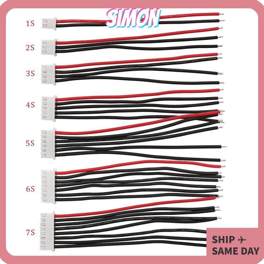 SIMON RC Lipo แบตเตอรี่ Balancer ปลั๊กชาร์จ, 10 ซม.22AWG สายไฟ, เครื่องบินรุ่น 1S 2S 3S 4S 5S 6S 7S 