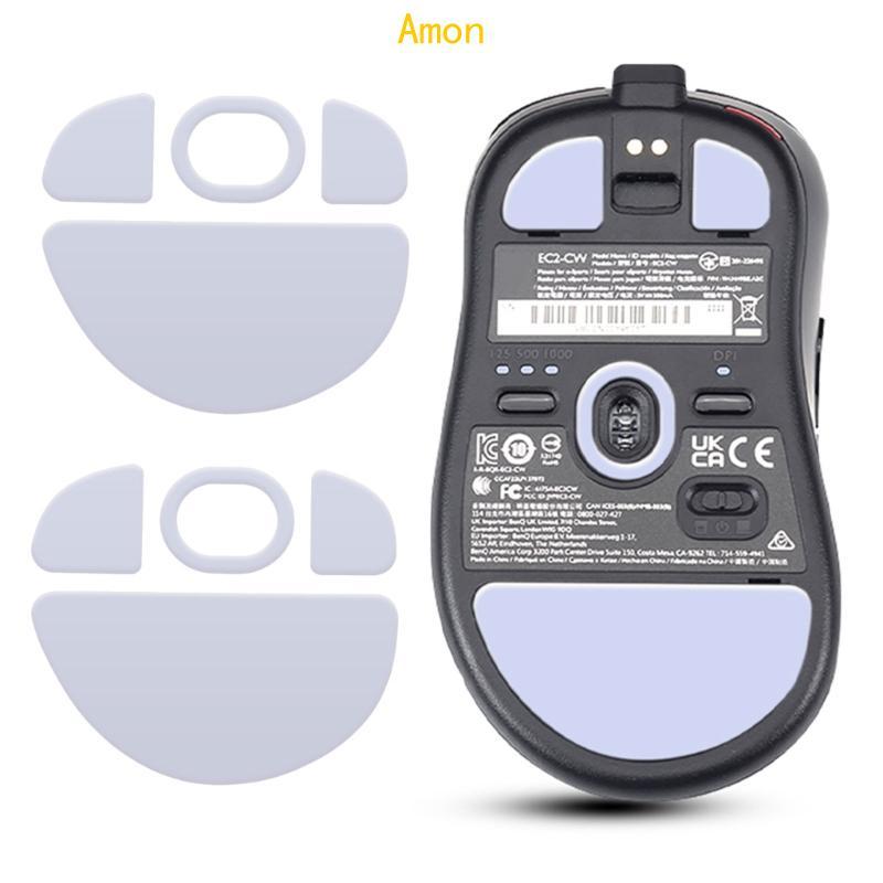 Amon 2Set สําหรับ Zowie EC1-CW EC2-CW Mouse Skates อัพเกรดแผ่นรองเมาส์ขอบโค้ง