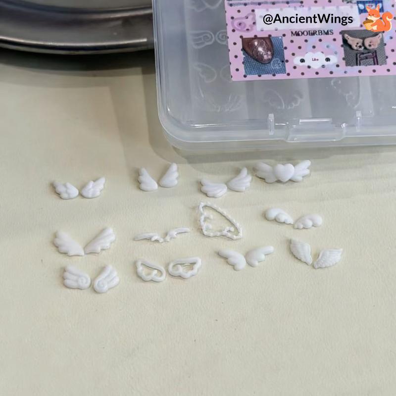 [BI] แม่พิมพ์เล็บปีกนางฟ้า 3D ซิลิโคน Feather แม่แบบแบบใช้ซ้ําได้สําหรับศิลปะอะคริลิคและเล็บเจล TH