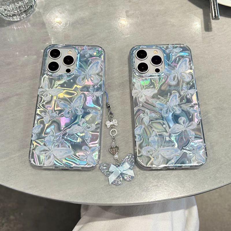 แฟลชผีเสื้อ Bowknot Star เลเซอร์สําหรับ Vivo Y11D Y05 V70 ELite V70 FE Y51 Pro 5G Y31D Y11 Y21 แฟลชจี้ฝาครอบโทรศัพท์กรณี