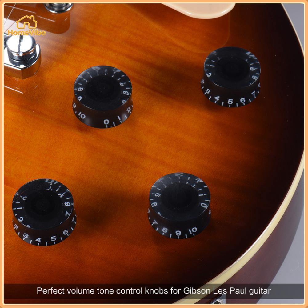 HomeVibe 4 ชิ้นปุ่มควบคุมระดับเสียงความเร็วสำหรับ Gibson Les Paul อะไหล่กีต้าร์ไฟฟ้าสีขาว