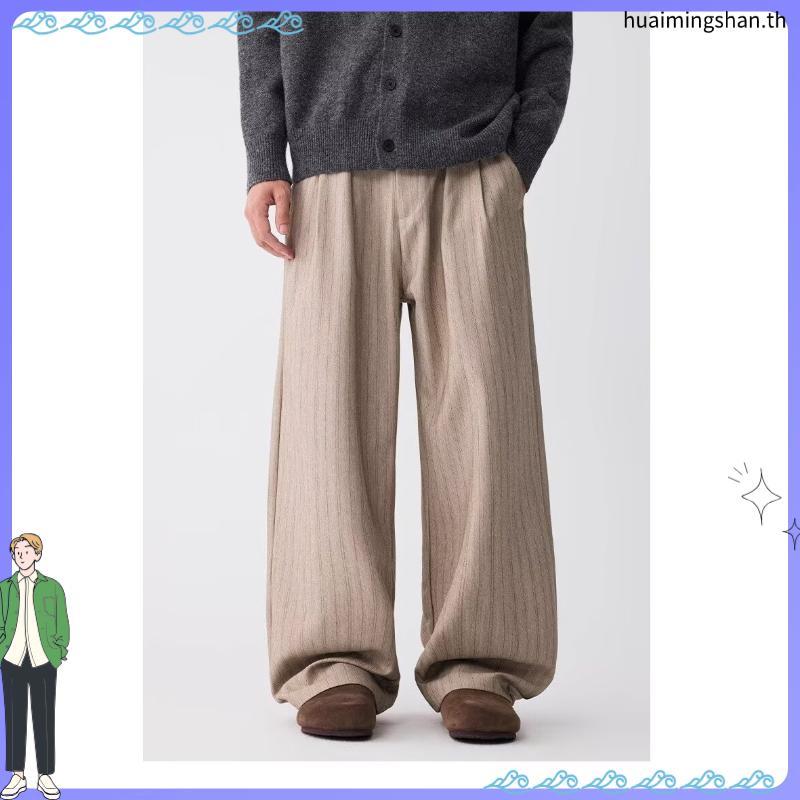 Billionaires - Baggy Pants - Azura Brown - กางเกงผู้ชาย - กางเกงลายทาง - ผู้ชายและผู้หญิง