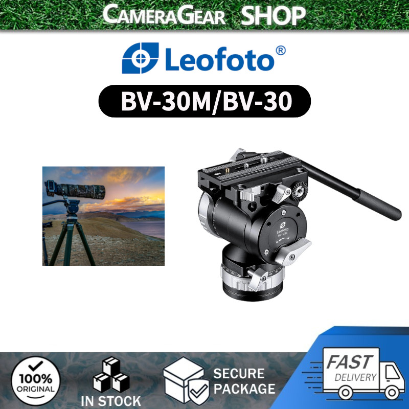 Leofoto Video Tilt Head BV-30M/BV-30 High-End Fluid Video Head พร้อม Manfrotto-Type QR-System