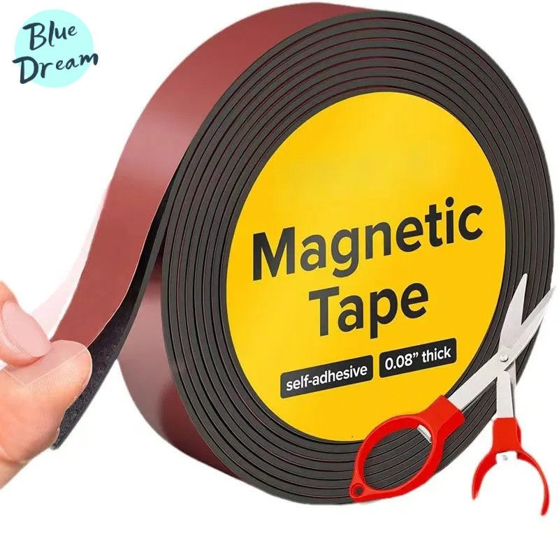 1M/3M/10M แม่เหล็กเส้นยาง แม่เหล็กยางเส้น แม่เหล็กแผ่น แม่เหล็ก PVC สีขาว/ดำ ติดตู้เย็น แผ่นแม่เหล็กยาง