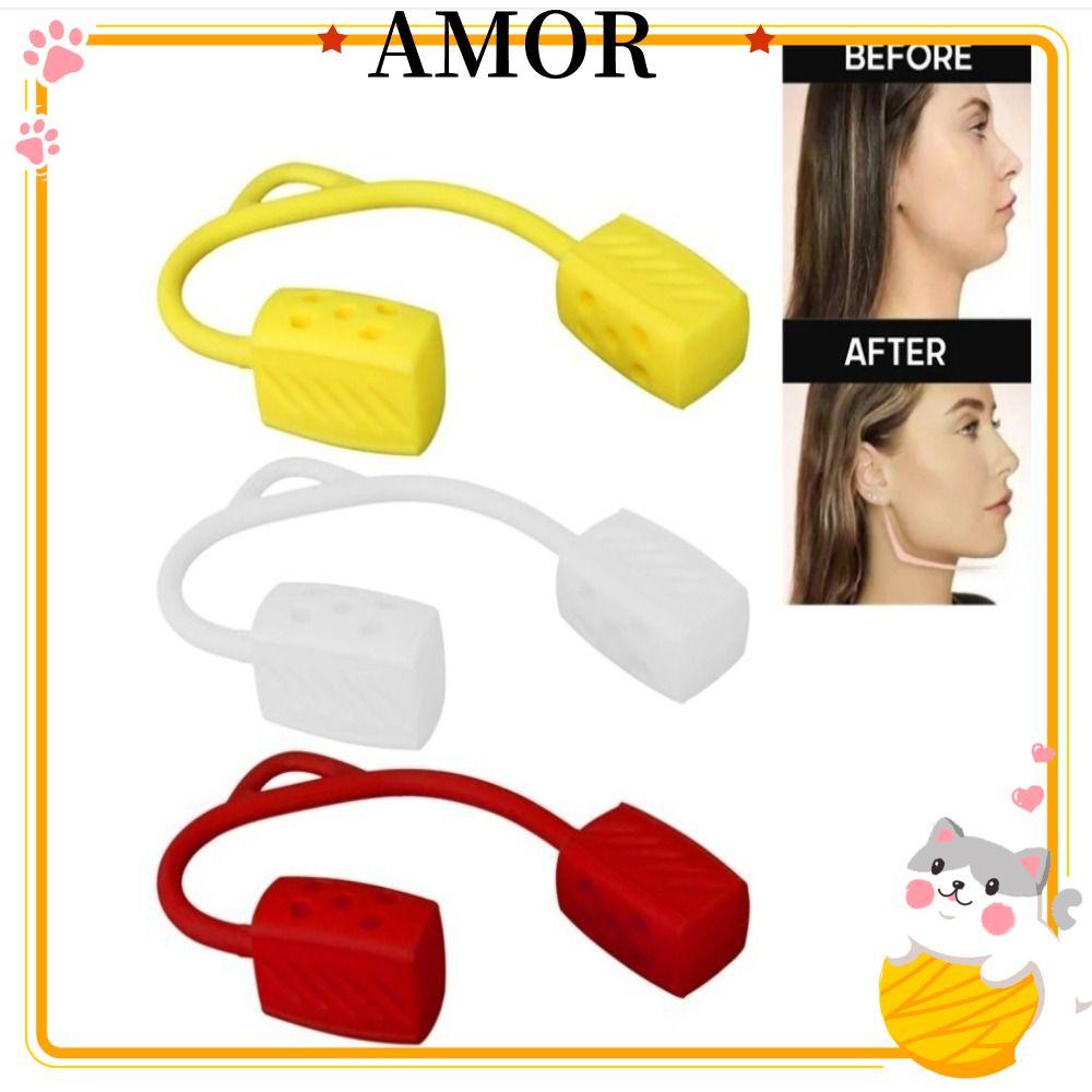 AMOR Jaw Exerciser, 30/40/50lbs ซิลิกาเจลเกรดอาหารคอ Toning, Jawline Exerciser ผู้หญิงผู้ชายอัพเกรดก