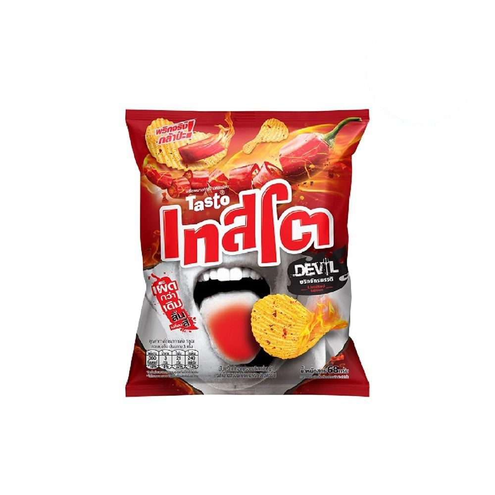 เทสโตแผ่นหยักเดวิลพริกจักรพรรดิ์68ก TASTO DEVIL EMPEROR CHILI 68 G.