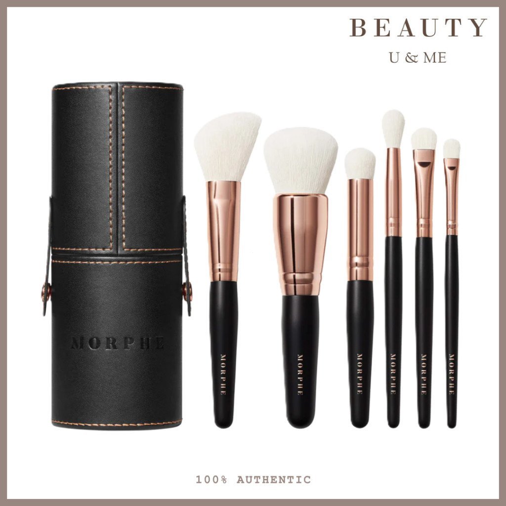 MORPHE Rose Away Travel Brush Set พร้อมเคส 6 ชิ้น 3VQK