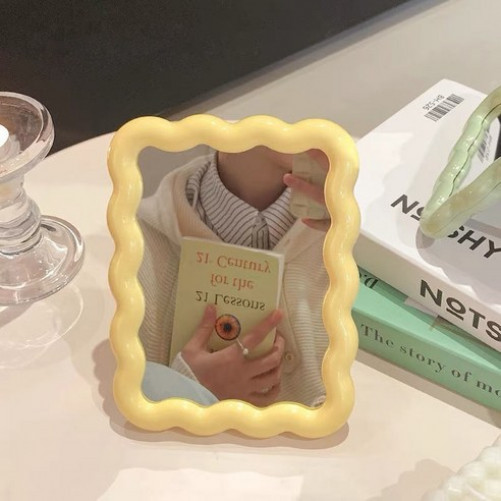 Soft Pastel Aesthetic Table Mirror Wave