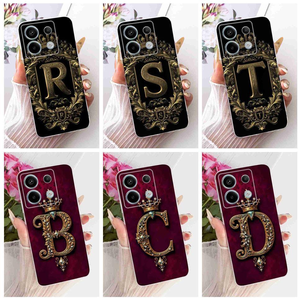 สําหรับ Redmi หมายเหตุ 13 Pro 5G 2312DRA50C กรณี Crown Letter ซิลิโคนนุ่ม TPU สําหรับ Redmi หมายเหตุ