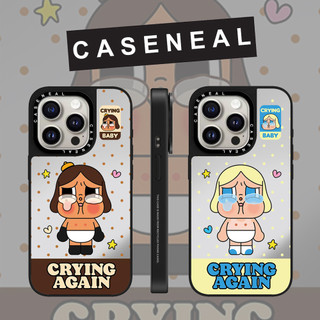 CASENEAL น่ารักการ์ตูน Cry baby mirror face เคสโทรศัพท์สําหรับ iPhone 17 Pro Max 16 ProMax 15Pro 14 Plus 13 12 โทรศัพท์กันกระแทกขอบนุ่มฮาร์ดป้องกันกรณี