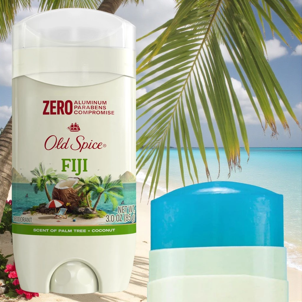 Old Spice Fiji โรลออน ระงับกลิ่นกาย ระงับเหงื่อ กลิ่นหอมมะพร้าว วานิลลา | แห้งเร็ว ไม่ทิ้งคราบเหลือง 85g.