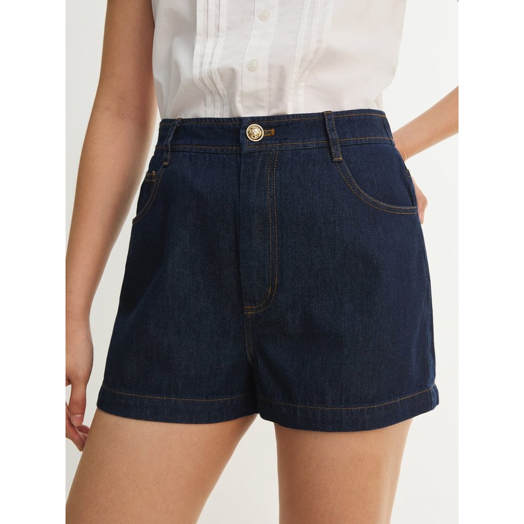 [Pomelo] กางเกงขาสั้นทรงมินิเอวสูงเข้ารูป / High Waist Tailored Mini Shorts
