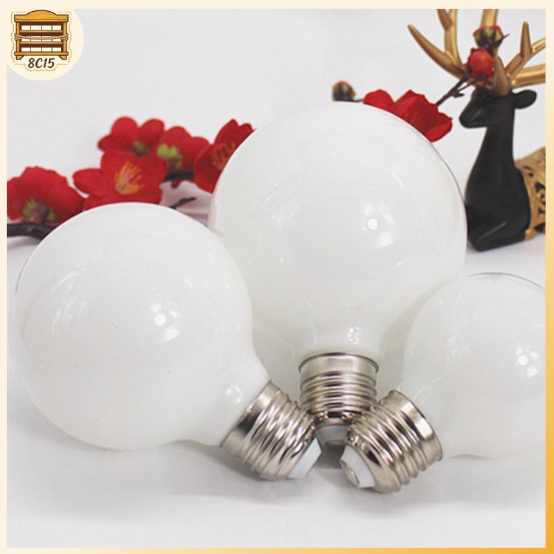 [8C15] หลอดไฟแก้วน้ํานม G80 G95 7W E27 Globe Ball Bulb Cold/Warm White Lampada หลอดไฟ LED [8C]