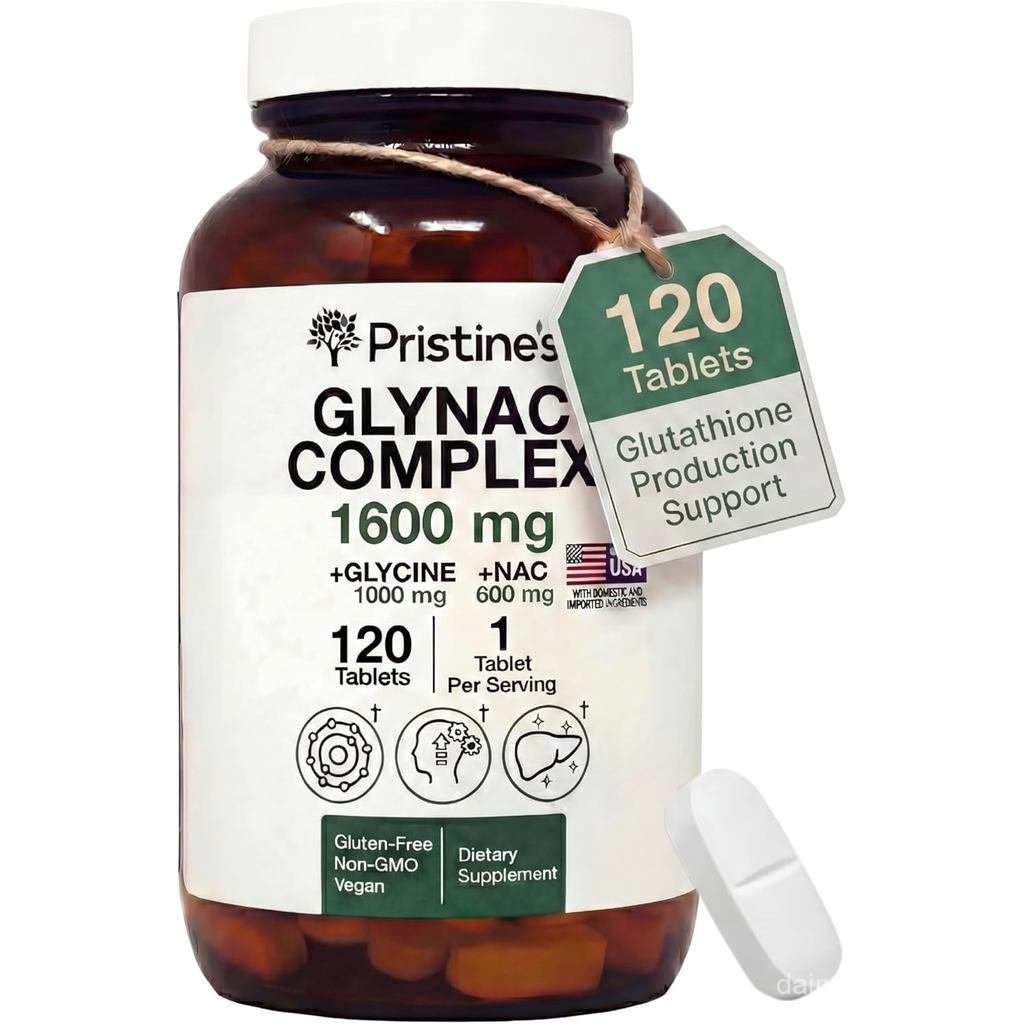 GlyNAC Complex แท็บเล็ตขนาดใหญ่ 1600MG Glutathi Production 3rd Party ทดสอบ Healthy Aging & Cognitive